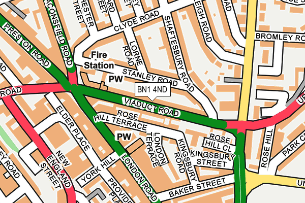 BN1 4ND map - OS OpenMap – Local (Ordnance Survey)