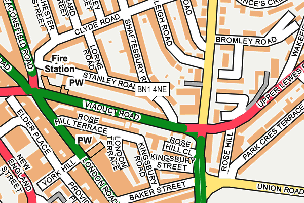 BN1 4NE map - OS OpenMap – Local (Ordnance Survey)