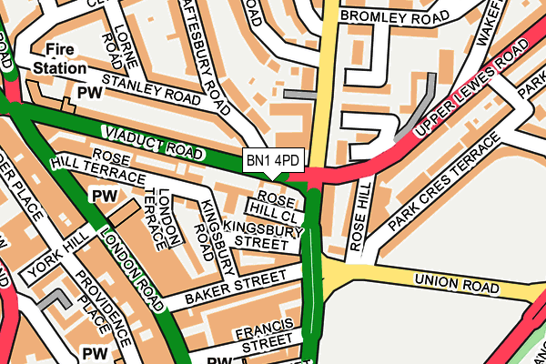 BN1 4PD map - OS OpenMap – Local (Ordnance Survey)