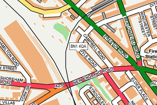 BN1 4QA map - OS OpenMap – Local (Ordnance Survey)