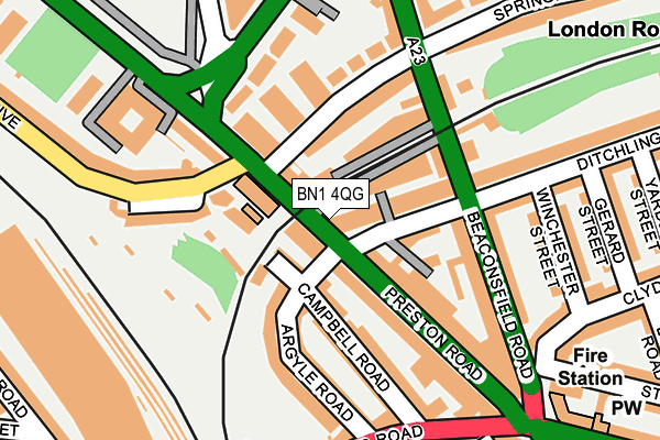 BN1 4QG map - OS OpenMap – Local (Ordnance Survey)