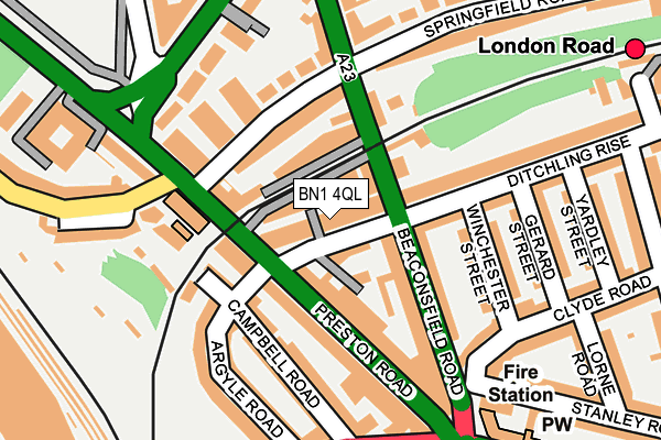 Map of 9 DITCHLING RISE MANAGEMENT LIMITED at local scale
