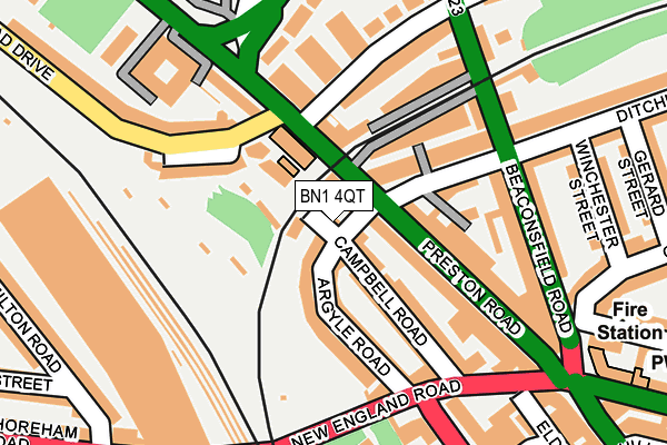 BN1 4QT map - OS OpenMap – Local (Ordnance Survey)
