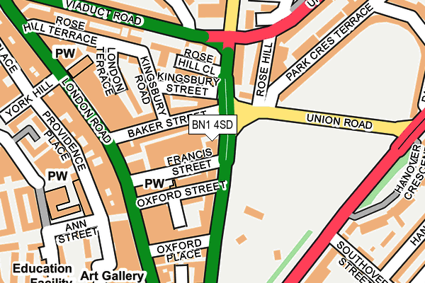 BN1 4SD map - OS OpenMap – Local (Ordnance Survey)