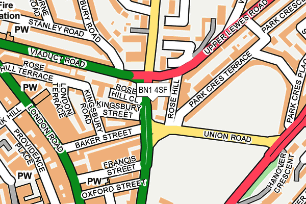 BN1 4SF map - OS OpenMap – Local (Ordnance Survey)