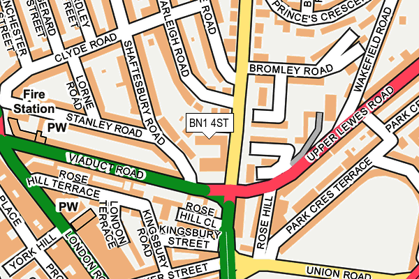 BN1 4ST map - OS OpenMap – Local (Ordnance Survey)
