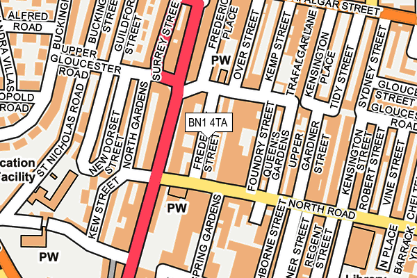 BN1 4TA map - OS OpenMap – Local (Ordnance Survey)
