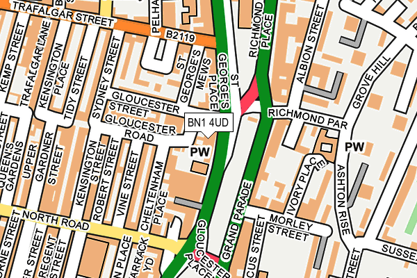 BN1 4UD map - OS OpenMap – Local (Ordnance Survey)