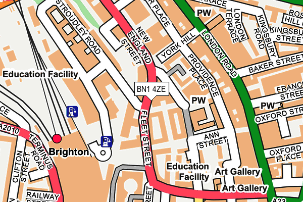 BN1 4ZE map - OS OpenMap – Local (Ordnance Survey)