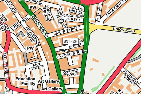 BN1 4ZH map - OS OpenMap – Local (Ordnance Survey)