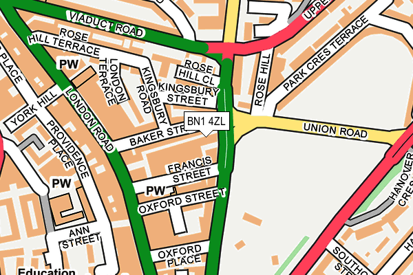 BN1 4ZL map - OS OpenMap – Local (Ordnance Survey)