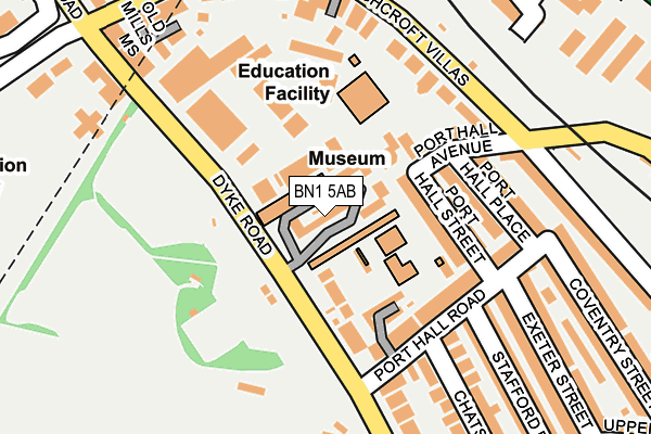 BN1 5AB map - OS OpenMap – Local (Ordnance Survey)