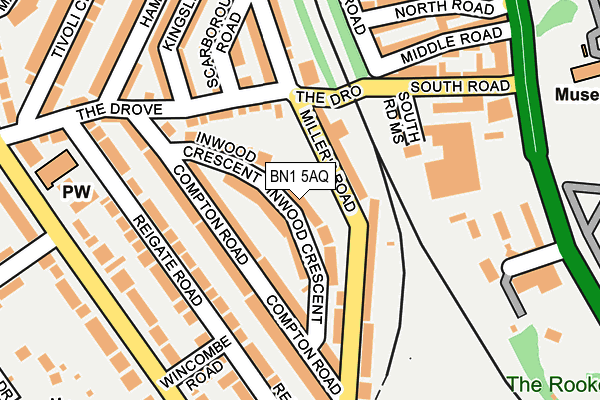 BN1 5AQ map - OS OpenMap – Local (Ordnance Survey)