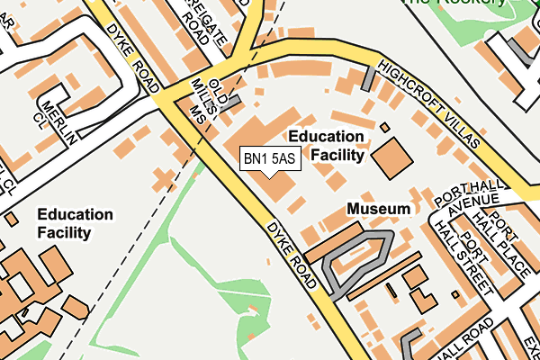 BN1 5AS map - OS OpenMap – Local (Ordnance Survey)