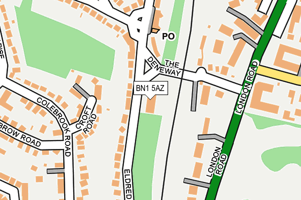 BN1 5AZ map - OS OpenMap – Local (Ordnance Survey)