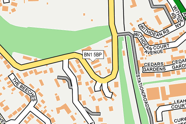 BN1 5BP map - OS OpenMap – Local (Ordnance Survey)