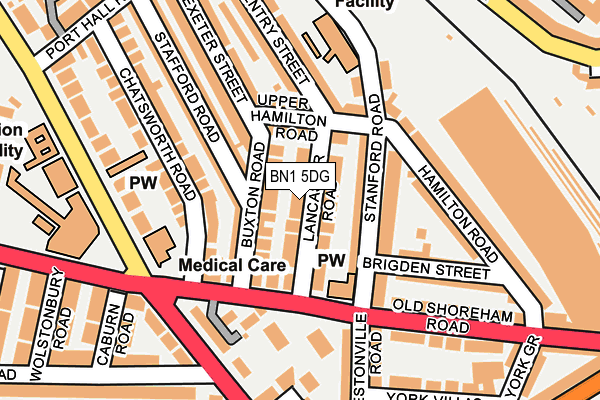 BN1 5DG map - OS OpenMap – Local (Ordnance Survey)