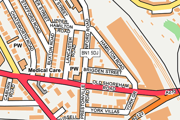 BN1 5DJ map - OS OpenMap – Local (Ordnance Survey)