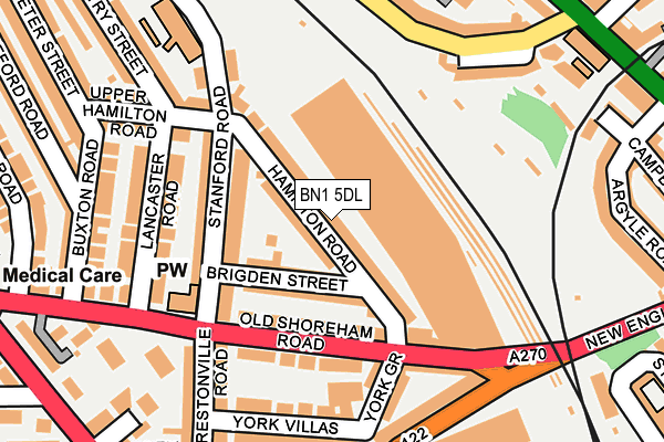 BN1 5DL map - OS OpenMap – Local (Ordnance Survey)