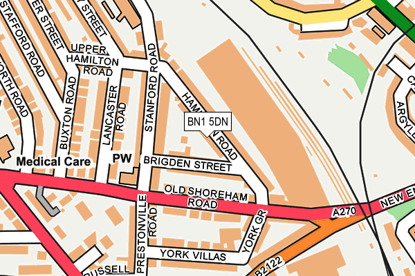 BN1 5DN map - OS OpenMap – Local (Ordnance Survey)