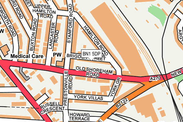 BN1 5DP map - OS OpenMap – Local (Ordnance Survey)
