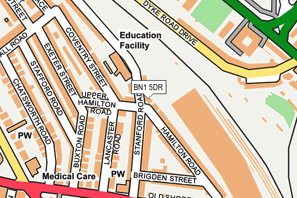 BN1 5DR map - OS OpenMap – Local (Ordnance Survey)