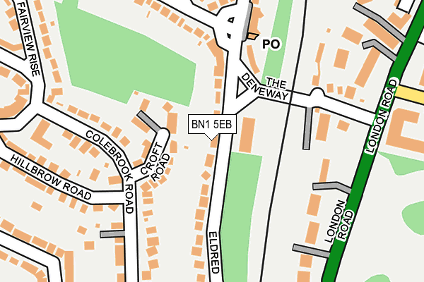 BN1 5EB map - OS OpenMap – Local (Ordnance Survey)