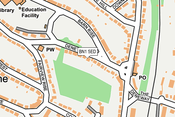 BN1 5ED map - OS OpenMap – Local (Ordnance Survey)