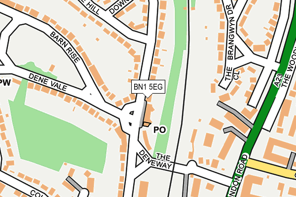BN1 5EG map - OS OpenMap – Local (Ordnance Survey)