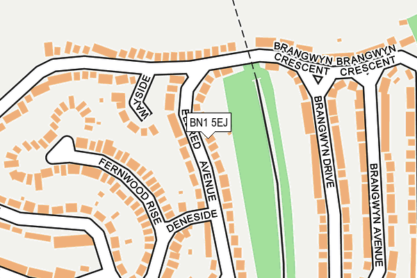 BN1 5EJ map - OS OpenMap – Local (Ordnance Survey)