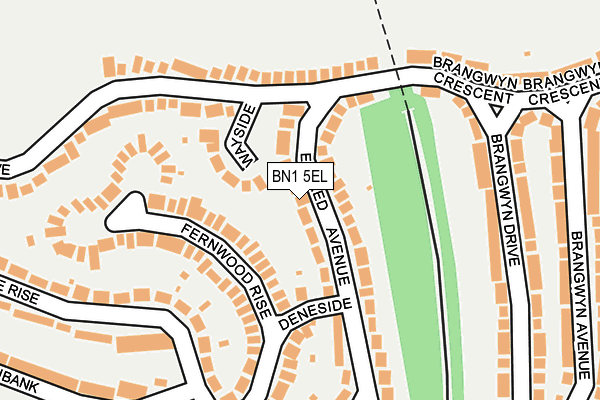BN1 5EL map - OS OpenMap – Local (Ordnance Survey)