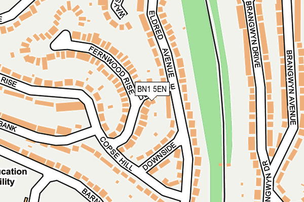 BN1 5EN map - OS OpenMap – Local (Ordnance Survey)