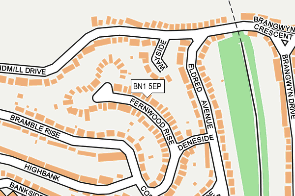 BN1 5EP map - OS OpenMap – Local (Ordnance Survey)