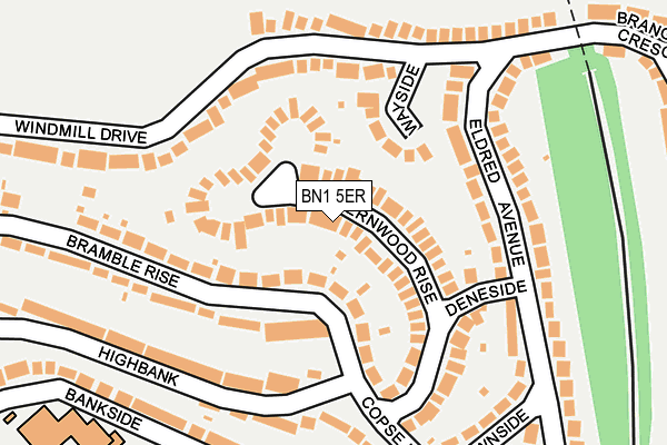 BN1 5ER map - OS OpenMap – Local (Ordnance Survey)