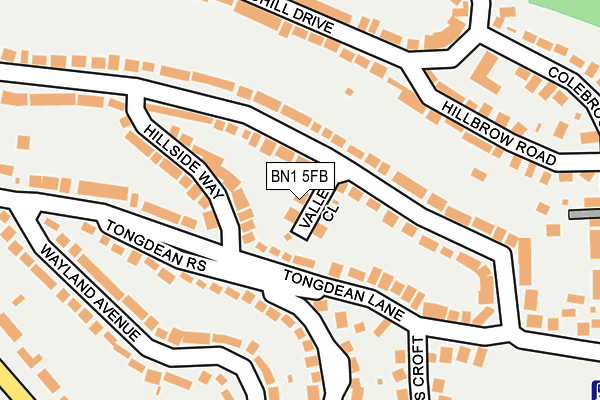 BN1 5FB map - OS OpenMap – Local (Ordnance Survey)