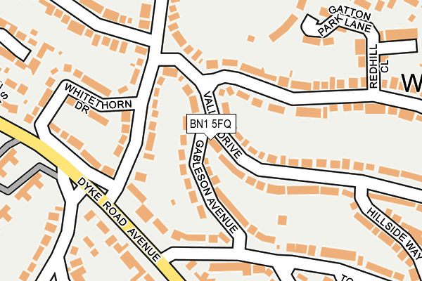 BN1 5FQ map - OS OpenMap – Local (Ordnance Survey)