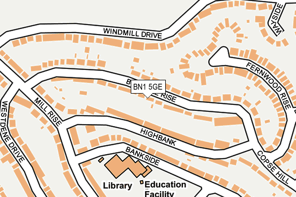 BN1 5GE map - OS OpenMap – Local (Ordnance Survey)