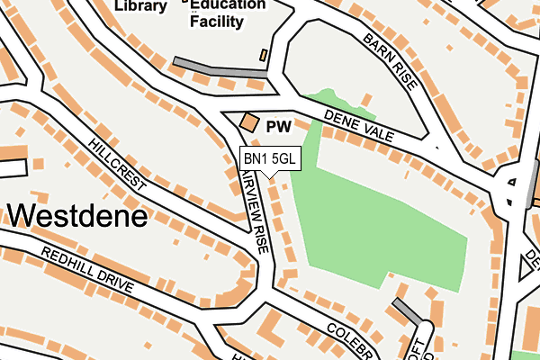 BN1 5GL map - OS OpenMap – Local (Ordnance Survey)