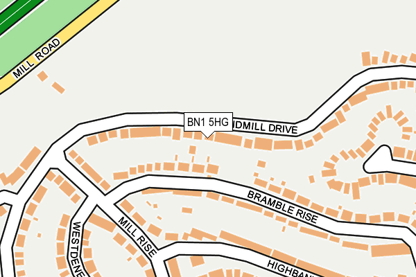 BN1 5HG map - OS OpenMap – Local (Ordnance Survey)