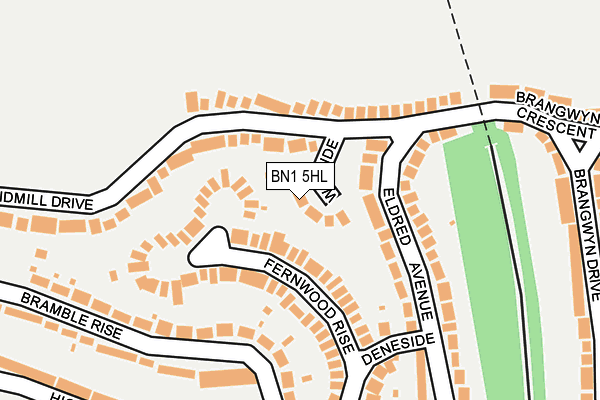 BN1 5HL map - OS OpenMap – Local (Ordnance Survey)