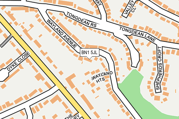 BN1 5JL map - OS OpenMap – Local (Ordnance Survey)