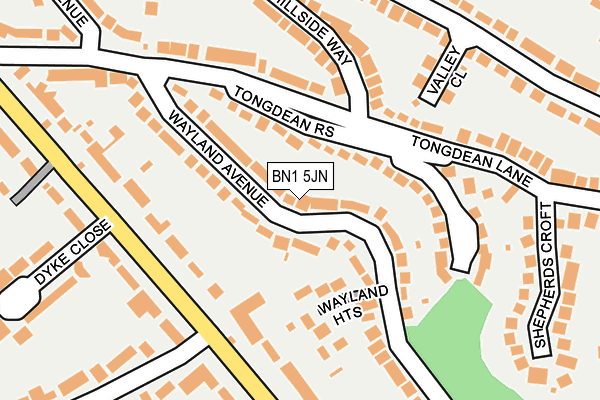BN1 5JN map - OS OpenMap – Local (Ordnance Survey)