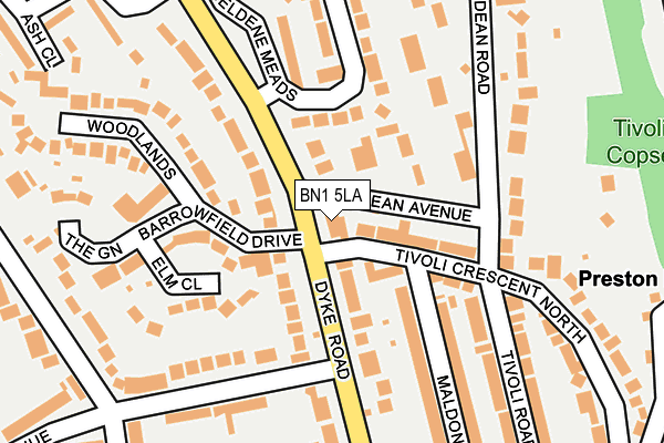 BN1 5LA map - OS OpenMap – Local (Ordnance Survey)