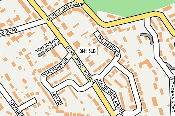 BN1 5LB map - OS OpenMap – Local (Ordnance Survey)