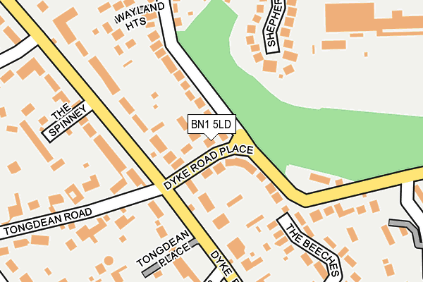 BN1 5LD map - OS OpenMap – Local (Ordnance Survey)
