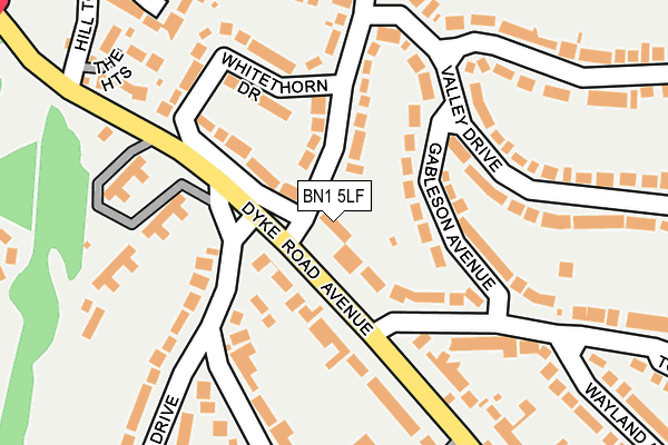 BN1 5LF map - OS OpenMap – Local (Ordnance Survey)
