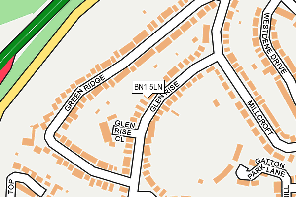 BN1 5LN map - OS OpenMap – Local (Ordnance Survey)