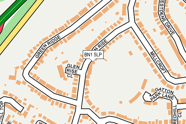 BN1 5LP map - OS OpenMap – Local (Ordnance Survey)