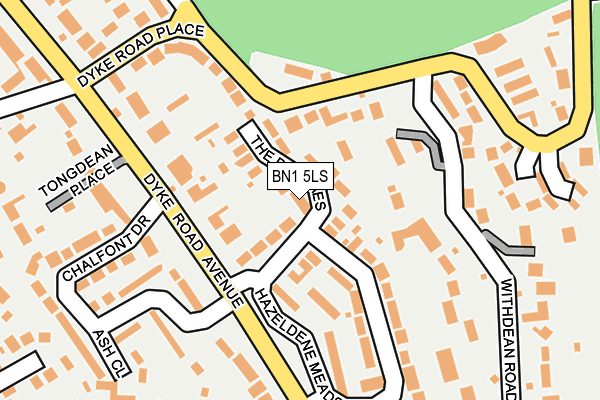 BN1 5LS map - OS OpenMap – Local (Ordnance Survey)