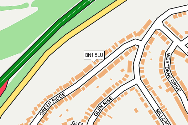 BN1 5LU map - OS OpenMap – Local (Ordnance Survey)